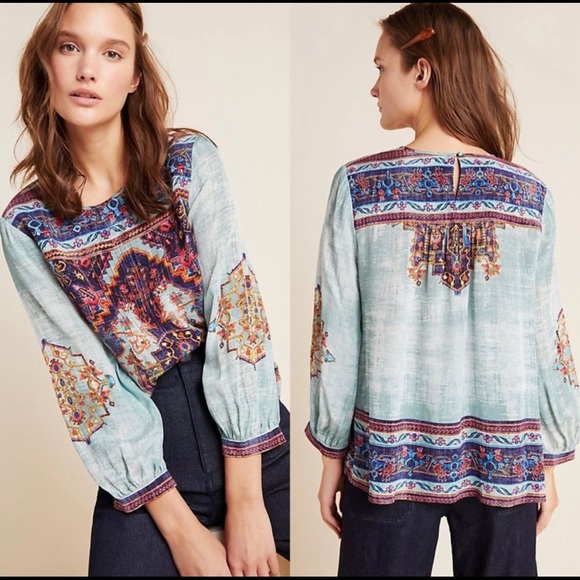 Anthropologie Tops - Anthropologie Vineet Bahl Prudence Embroidered Top